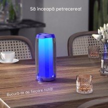 Boxe Hoco Wireless Speaker Pulsating  - with LED Light, Bluetooth 5.0, 10W - Blue HC8
