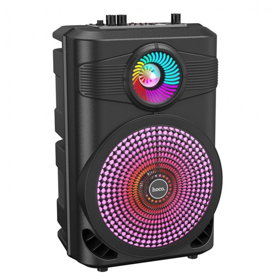 Boxe Hoco Wireless Speaker Mature  - Bluetooth 5.0, FM, USB, TF Card, AUX, TWS, with Microphone, 10W, 1800mAh - Black BS46