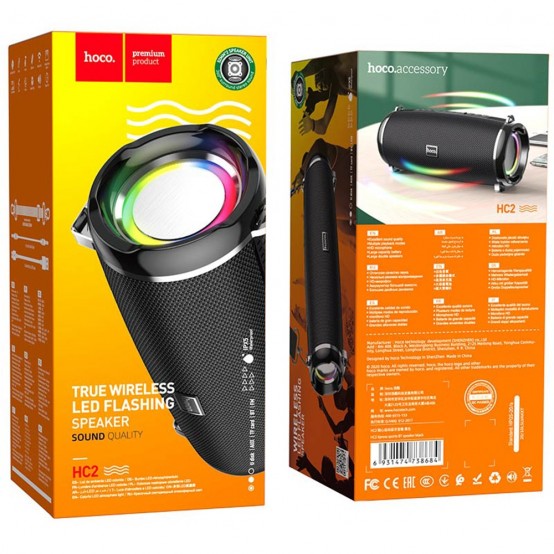 Boxe Hoco Wireless Speaker Xpress  - with Ambient Light, Bluetooth 5.0, 10W - Black HC2