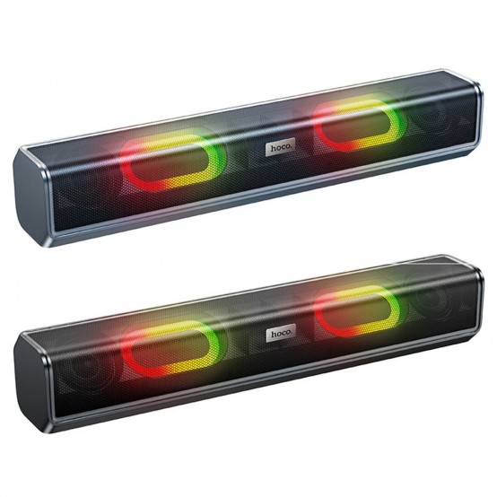Boxe Hoco Wireless Speaker Dazzling Sound  - RGB Lights, Bluetooth 5.1, 10W - Black BS49