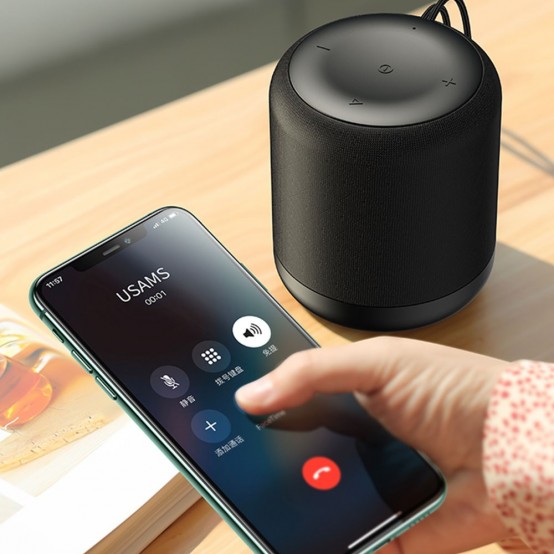 Boxe USAMS Wireless Speaker Moyi Series  - Bluetooth 5.0, 2000mAh - Black US-YX005
