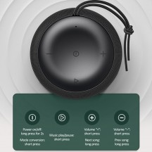 Boxe USAMS Wireless Speaker Moyi Series  - Bluetooth 5.0, 2000mAh - Black US-YX005