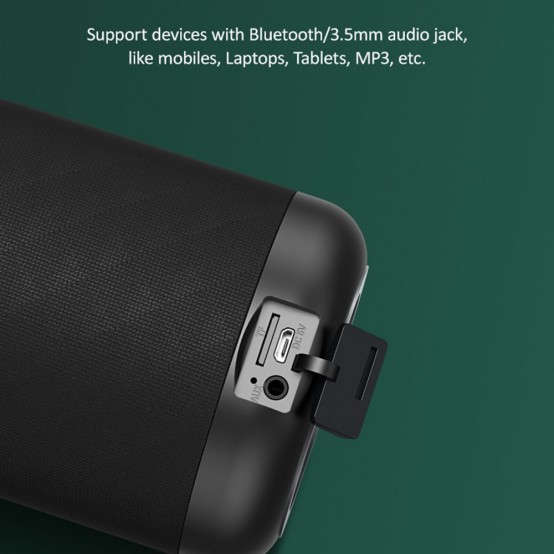Boxe USAMS Wireless Speaker Moyi Series  - Bluetooth 5.0, 2000mAh - Black US-YX005