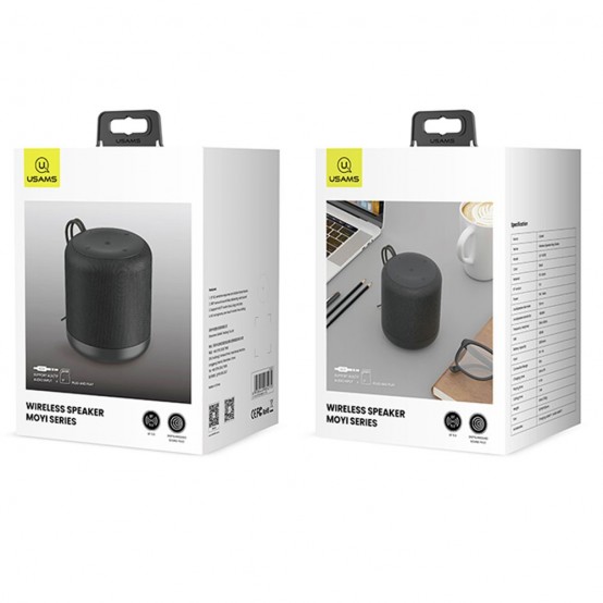 Boxe USAMS Wireless Speaker Moyi Series  - Bluetooth 5.0, 2000mAh - Black US-YX005