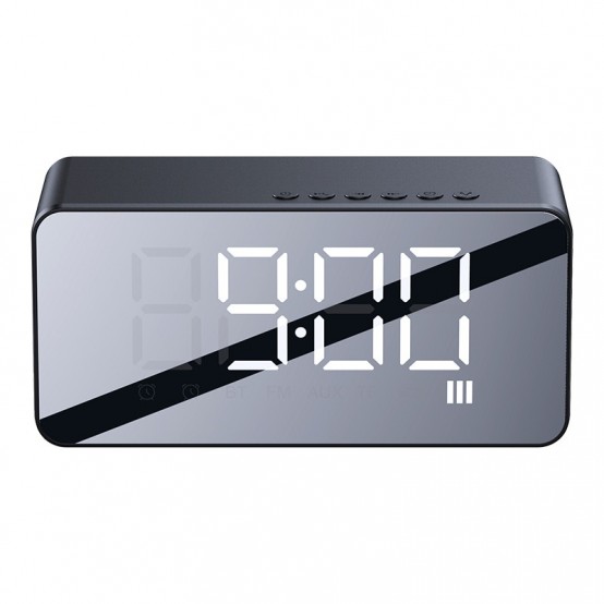 Boxe USAMS Alarm Clock with Wireless Speaker  - Multi-Functional, Bluetooth 5.0 - Black US-YX007