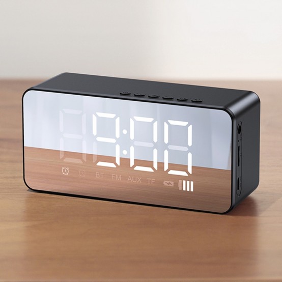 Boxe USAMS Alarm Clock with Wireless Speaker  - Multi-Functional, Bluetooth 5.0 - Black US-YX007