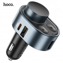 Modulator FM Hoco FM Modulator and Car Charger Alegria  - MP3 Bluetooth Transmitter, Fast Charging PD30W, LED Display - Metal G