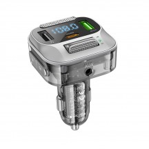 Modulator FM Hoco FM Modulator and Car Charger  - Fast Charging Bluetooth Transmitter, PD30W + USB QC3.0, LED Display - Jazz Bl