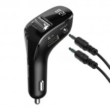 Modulator FM Baseus FM Modulator and Car Charger F40  - Aux, Wireless, MP3, 2xUSB 15W, 2A - Black CCF40-01