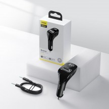 Modulator FM Baseus FM Modulator and Car Charger F40  - Aux, Wireless, MP3, 2xUSB 15W, 2A - Black CCF40-01