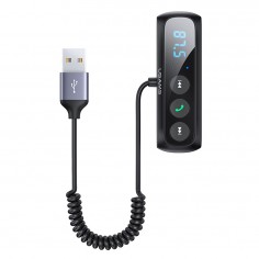 Modulator FM USAMS FM Modulator Bluetooth Car Receiver  - with Digital Display, BT 5.0 - Black US-SJ503