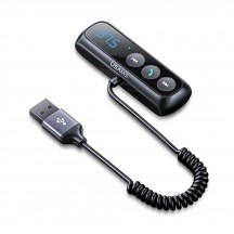Modulator FM USAMS FM Modulator Bluetooth Car Receiver  - with Digital Display, BT 5.0 - Black US-SJ503