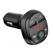 Modulator FM Yesido FM Modulator and Car Charger  - Dual USB-A with LED Display, 2.1A - Black Y36