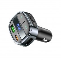 Modulator FM Hoco FM Modulator and Car Charger  - Fast Charging Bluetooth Transmitter, PD30W + USB QC3.0, LED Display - Magic N