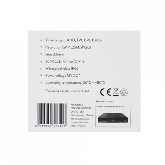 Camera de supraveghere PNI  PNI-AHD25