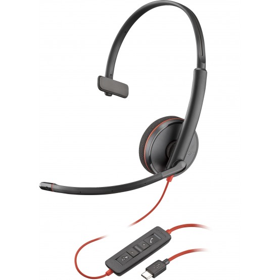 Casca HP Poly Blackwire 3210 Monaural USB-C Headset 80S09AA
