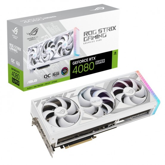 Placa video ASUS ROG Strix GeForce RTX 4080 SUPER 16GB GDDR6X White OC Edition STRIX-RTX4080S-O16G-WHITE