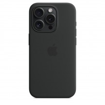 Husa Apple iPhone 15 Pro Silicone Case with MagSafe - Black MT1A3ZM/A