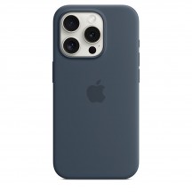 Husa Apple iPhone 15 Pro Silicone Case with MagSafe - Storm Blue MT1D3ZM/A