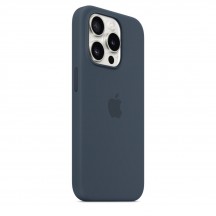 Husa Apple iPhone 15 Pro Silicone Case with MagSafe - Storm Blue MT1D3ZM/A