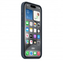Husa Apple iPhone 15 Pro Silicone Case with MagSafe - Storm Blue MT1D3ZM/A