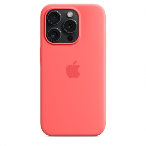 Husa Apple iPhone 15 Pro Silicone Case with MagSafe - Guava MT1G3ZM/A