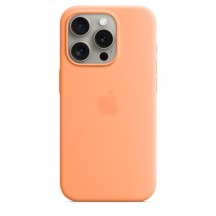 Husa Apple iPhone 15 Pro Silicone Case with MagSafe - Orange Sorbet MT1H3ZM/A