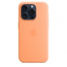 Husa Apple iPhone 15 Pro Silicone Case with MagSafe - Orange Sorbet MT1H3ZM/A