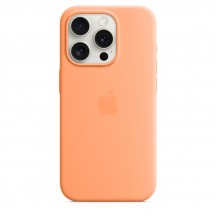 Husa Apple iPhone 15 Pro Silicone Case with MagSafe - Orange Sorbet MT1H3ZM/A