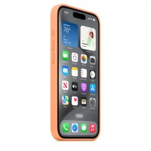 Husa Apple iPhone 15 Pro Silicone Case with MagSafe - Orange Sorbet MT1H3ZM/A