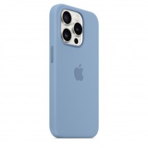 Husa Apple iPhone 15 Pro Silicone Case with MagSafe - Winter Blue MT1L3ZM/A