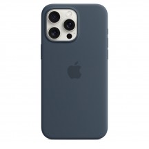 Husa Apple iPhone 15 Pro Max Silicone Case with MagSafe - Storm Blue MT1P3ZM/A
