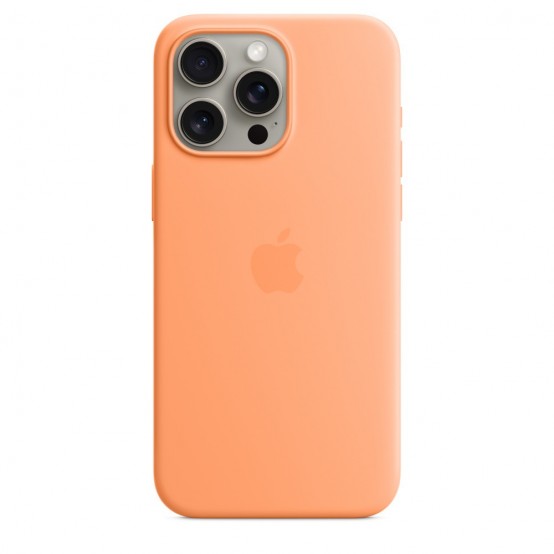Husa Apple iPhone 15 Pro Max Silicone Case with MagSafe - Orange Sorbet MT1W3ZM/A