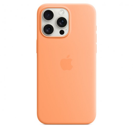 Husa Apple iPhone 15 Pro Max Silicone Case with MagSafe - Orange Sorbet MT1W3ZM/A