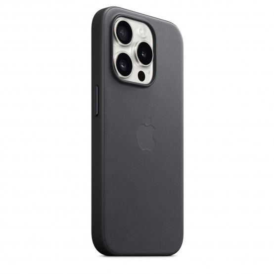Husa Apple iPhone 15 Pro FineWoven Case with MagSafe - Black MT4H3ZM/A