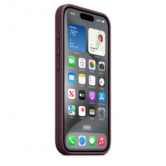Husa Apple iPhone 15 Pro FineWoven Case with MagSafe - Mulberry MT4L3ZM/A