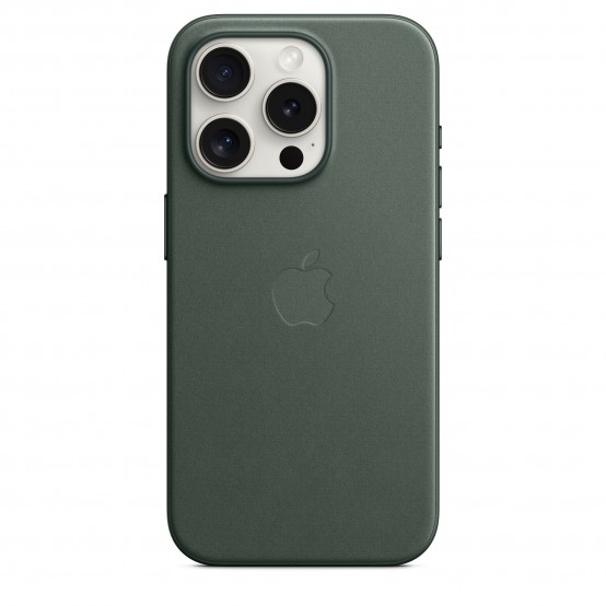Husa Apple iPhone 15 Pro FineWoven Case with MagSafe - Evergreen MT4U3ZM/A