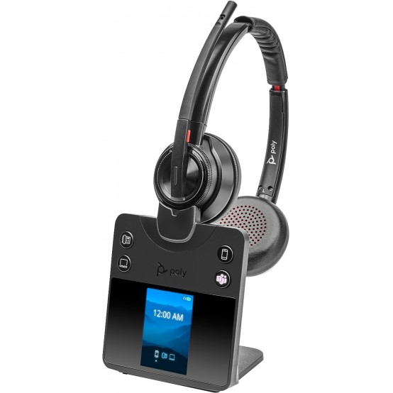 Casca HP Poly Savi 8420 Office Stereo Microsoft Teams Certified DECT 1880-1900 MHz Headset EMEA - INTL English Loc  Euro plug 8