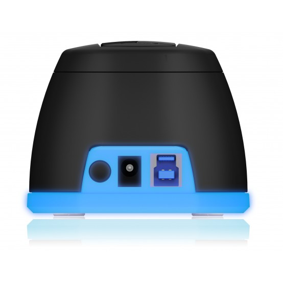 Docking Station RaidSonic ICY BOX for 1x HDD/SSD with USB 3.0 Type-A or Type-C combo cable and LED lighting IB-1124L-C3