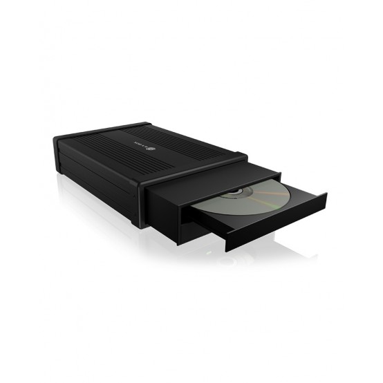 Rack RaidSonic ICY BOX Enclosure for one 5.25inch SATA drive - supports CD/DVD/Blu-ray IB-525-U3