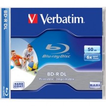Disc Blu-ray Verbatim BD-R DL 50 GB 6x Inkjet Printable 43840