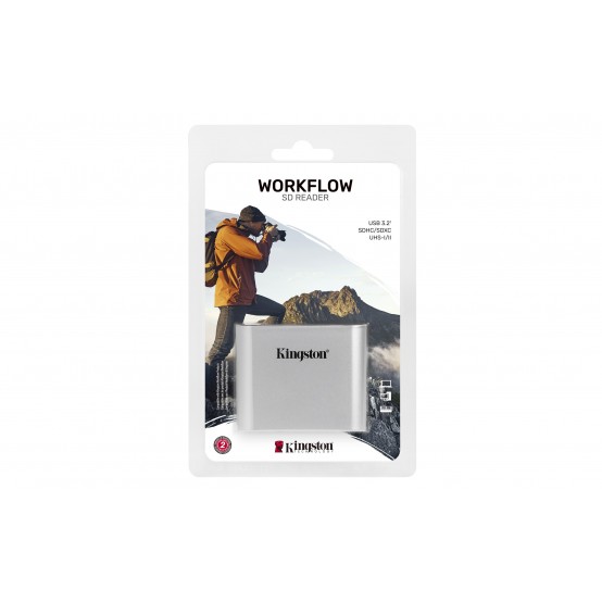 Card reader Kingston USB3.2 Gen1 Workflow Dual-Slot SDHC/SDXC UHS-II Card Reader WFS-SD