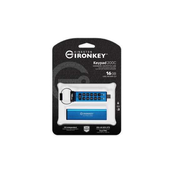 Memorie flash USB Kingston IronKey Keypad 200C IKKP200C/16GB