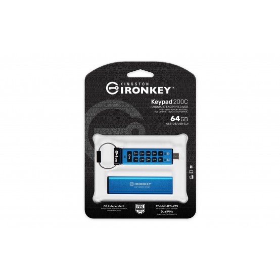 Memorie flash USB Kingston IronKey Keypad 200C IKKP200C/64GB