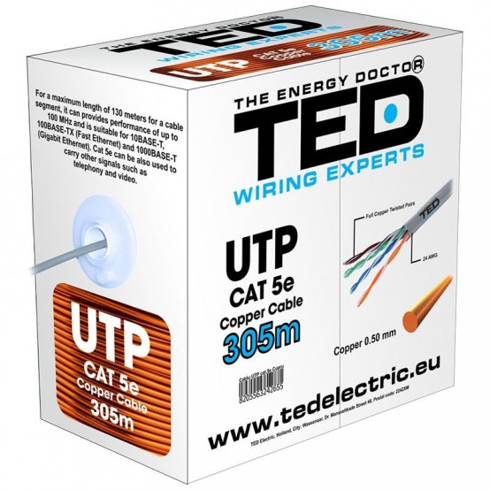 Cablu TED Electric FTP, categoria 5, cupru KAB-TED4