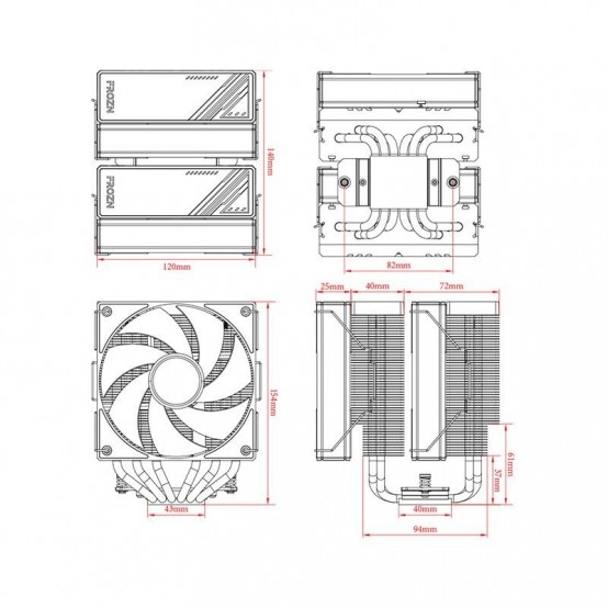 Cooler ID-Cooling  FROZN-A620-BLACK