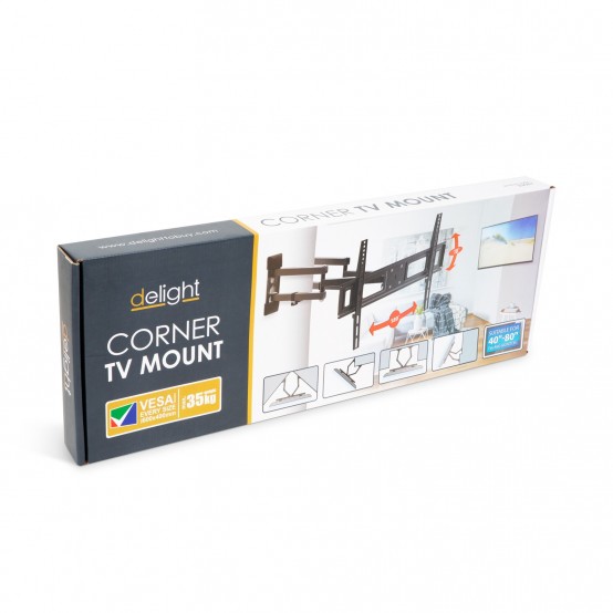 Suport Delight de perete pentru TV , cu braţ dublu,  rabatabil, 32” - 70" 39687