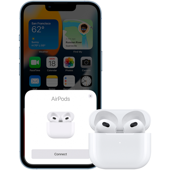 Casca Apple Apple AirPods 3 (2022), Lightning Charging Case MPNY3ZM/A