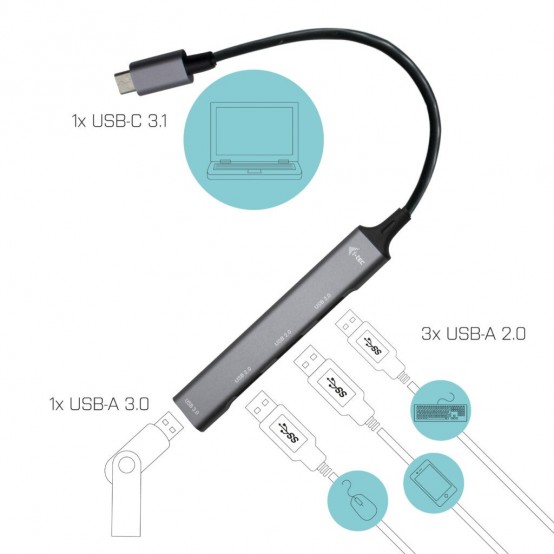 Hub iTec  C31HUBMETALMINI4