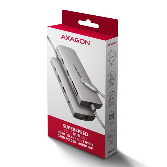 Hub Axagon  HMC-8HLSA